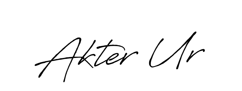 Create a beautiful signature design for name Akter Ur. With this signature (Antro_Vectra_Bolder) fonts, you can make a handwritten signature for free. Akter Ur signature style 7 images and pictures png