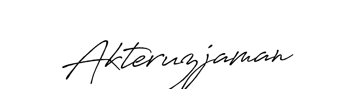 Create a beautiful signature design for name Akteruzjaman. With this signature (Antro_Vectra_Bolder) fonts, you can make a handwritten signature for free. Akteruzjaman signature style 7 images and pictures png