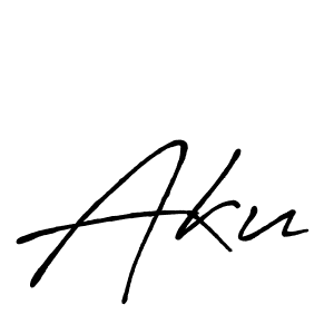 How to Draw Aku signature style? Antro_Vectra_Bolder is a latest design signature styles for name Aku. Aku signature style 7 images and pictures png