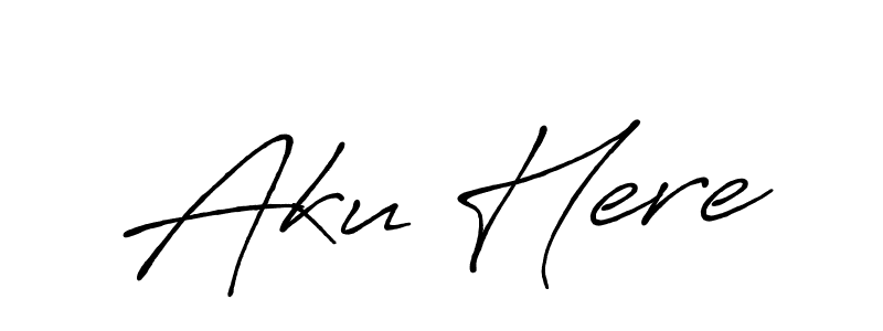 Here are the top 10 professional signature styles for the name Aku Here. These are the best autograph styles you can use for your name. Aku Here signature style 7 images and pictures png