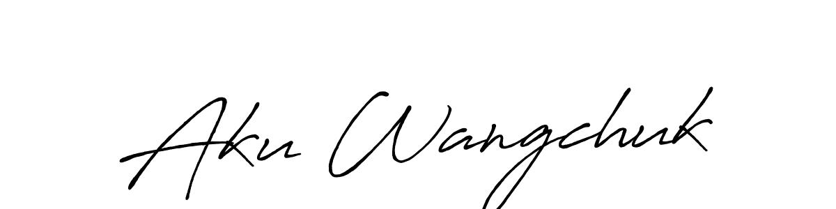 Best and Professional Signature Style for Aku Wangchuk. Antro_Vectra_Bolder Best Signature Style Collection. Aku Wangchuk signature style 7 images and pictures png