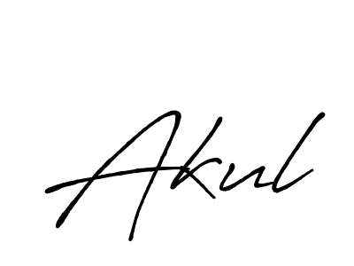 Akul stylish signature style. Best Handwritten Sign (Antro_Vectra_Bolder) for my name. Handwritten Signature Collection Ideas for my name Akul. Akul signature style 7 images and pictures png