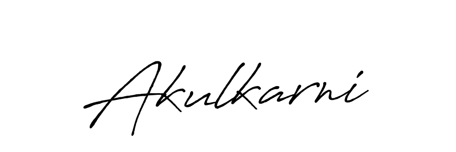 Akulkarni stylish signature style. Best Handwritten Sign (Antro_Vectra_Bolder) for my name. Handwritten Signature Collection Ideas for my name Akulkarni. Akulkarni signature style 7 images and pictures png