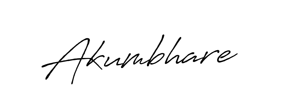 Use a signature maker to create a handwritten signature online. With this signature software, you can design (Antro_Vectra_Bolder) your own signature for name Akumbhare. Akumbhare signature style 7 images and pictures png