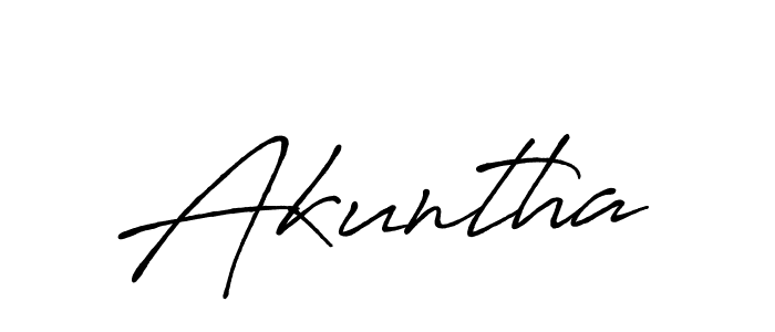 Create a beautiful signature design for name Akuntha. With this signature (Antro_Vectra_Bolder) fonts, you can make a handwritten signature for free. Akuntha signature style 7 images and pictures png