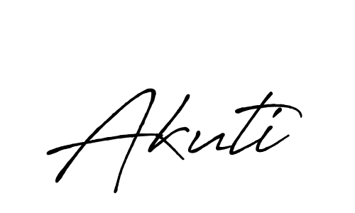 Also we have Akuti name is the best signature style. Create professional handwritten signature collection using Antro_Vectra_Bolder autograph style. Akuti signature style 7 images and pictures png