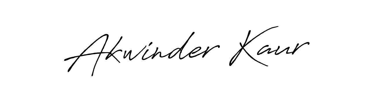 Make a beautiful signature design for name Akwinder Kaur. With this signature (Antro_Vectra_Bolder) style, you can create a handwritten signature for free. Akwinder Kaur signature style 7 images and pictures png