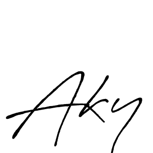 Once you've used our free online signature maker to create your best signature Antro_Vectra_Bolder style, it's time to enjoy all of the benefits that Aky name signing documents. Aky signature style 7 images and pictures png