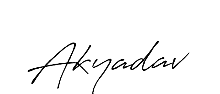 Akyadav stylish signature style. Best Handwritten Sign (Antro_Vectra_Bolder) for my name. Handwritten Signature Collection Ideas for my name Akyadav. Akyadav signature style 7 images and pictures png