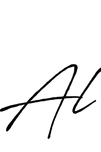 Make a beautiful signature design for name Al. With this signature (Antro_Vectra_Bolder) style, you can create a handwritten signature for free. Al signature style 7 images and pictures png