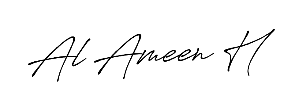 Make a beautiful signature design for name Al Ameen H. Use this online signature maker to create a handwritten signature for free. Al Ameen H signature style 7 images and pictures png