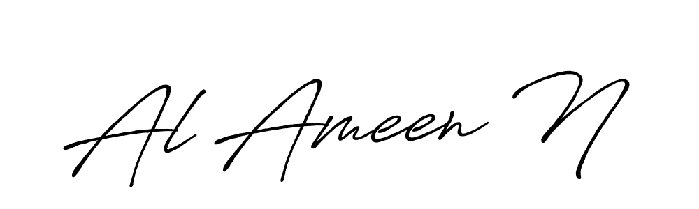 How to Draw Al Ameen N signature style? Antro_Vectra_Bolder is a latest design signature styles for name Al Ameen N. Al Ameen N signature style 7 images and pictures png