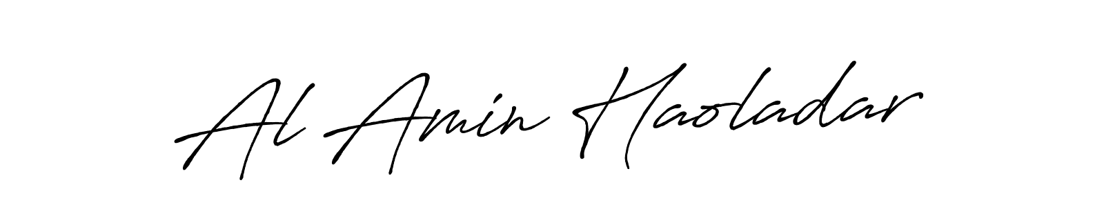 Create a beautiful signature design for name Al Amin Haoladar. With this signature (Antro_Vectra_Bolder) fonts, you can make a handwritten signature for free. Al Amin Haoladar signature style 7 images and pictures png