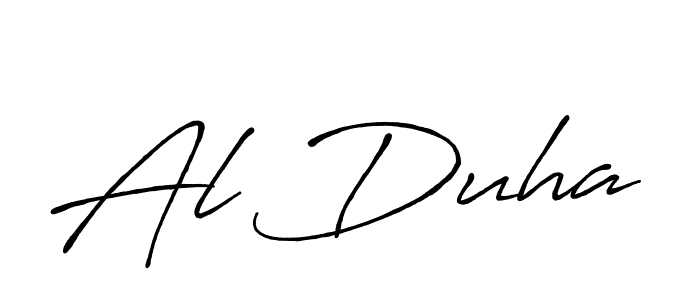 Use a signature maker to create a handwritten signature online. With this signature software, you can design (Antro_Vectra_Bolder) your own signature for name Al Duha. Al Duha signature style 7 images and pictures png