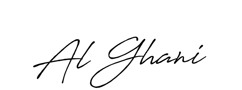 Use a signature maker to create a handwritten signature online. With this signature software, you can design (Antro_Vectra_Bolder) your own signature for name Al Ghani. Al Ghani signature style 7 images and pictures png