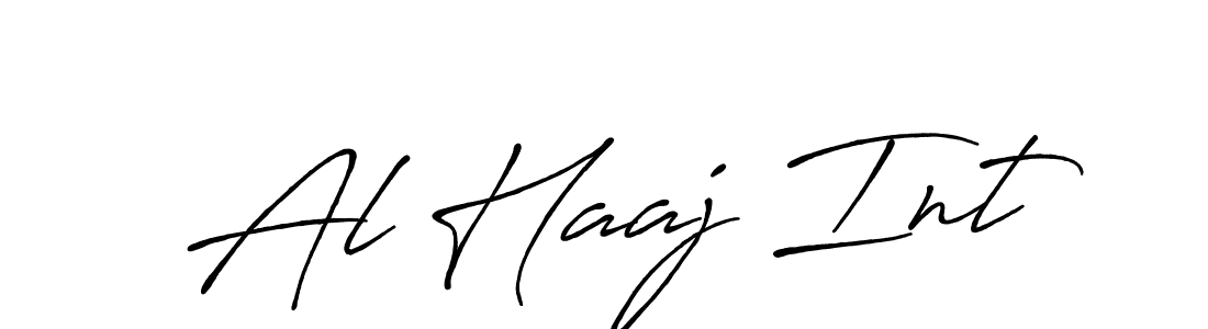 Use a signature maker to create a handwritten signature online. With this signature software, you can design (Antro_Vectra_Bolder) your own signature for name Al Haaj Int. Al Haaj Int signature style 7 images and pictures png