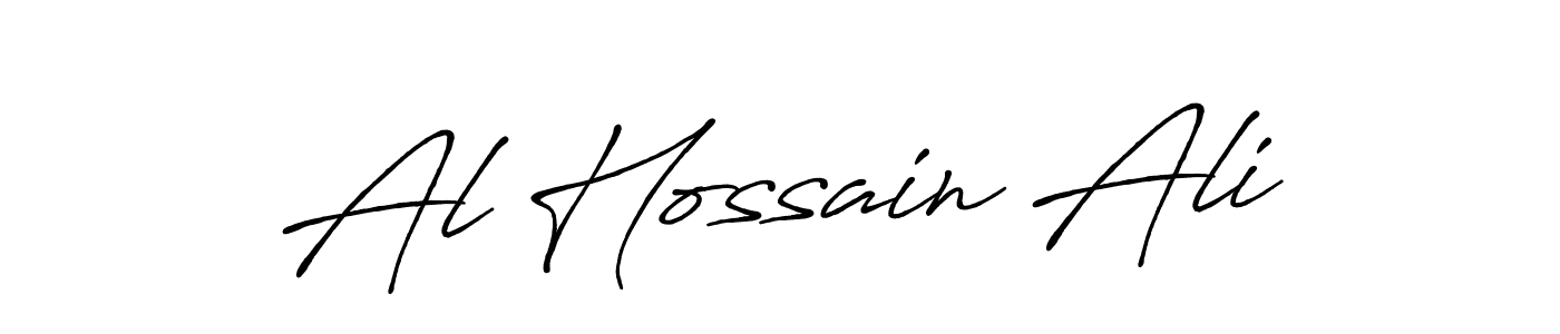 How to make Al Hossain Ali name signature. Use Antro_Vectra_Bolder style for creating short signs online. This is the latest handwritten sign. Al Hossain Ali signature style 7 images and pictures png