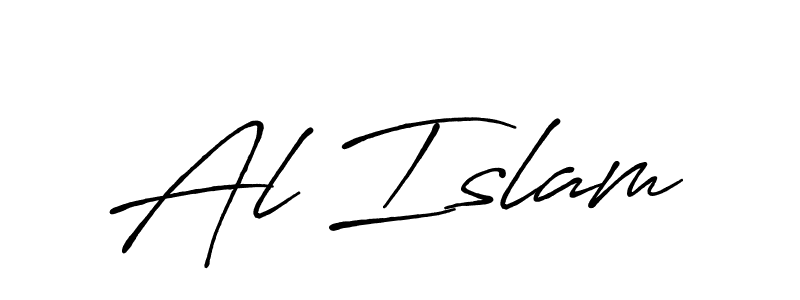 How to make Al Islam name signature. Use Antro_Vectra_Bolder style for creating short signs online. This is the latest handwritten sign. Al Islam signature style 7 images and pictures png