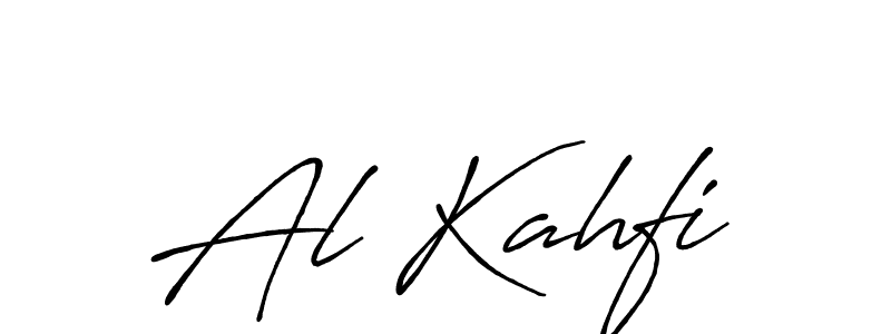 Also You can easily find your signature by using the search form. We will create Al Kahfi name handwritten signature images for you free of cost using Antro_Vectra_Bolder sign style. Al Kahfi signature style 7 images and pictures png