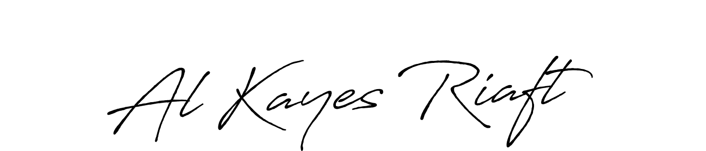 Design your own signature with our free online signature maker. With this signature software, you can create a handwritten (Antro_Vectra_Bolder) signature for name Al Kayes Riaft. Al Kayes Riaft signature style 7 images and pictures png