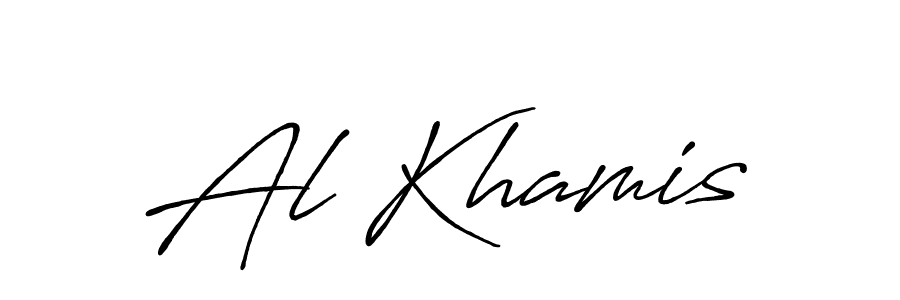 Create a beautiful signature design for name Al Khamis. With this signature (Antro_Vectra_Bolder) fonts, you can make a handwritten signature for free. Al Khamis signature style 7 images and pictures png
