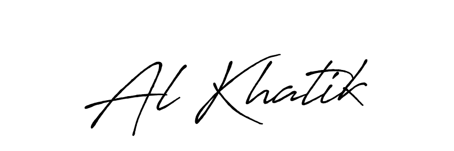 How to make Al Khatik signature? Antro_Vectra_Bolder is a professional autograph style. Create handwritten signature for Al Khatik name. Al Khatik signature style 7 images and pictures png