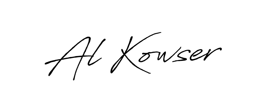 How to make Al Kowser name signature. Use Antro_Vectra_Bolder style for creating short signs online. This is the latest handwritten sign. Al Kowser signature style 7 images and pictures png