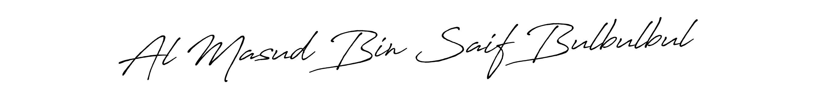 Create a beautiful signature design for name Al Masud Bin Saif Bulbulbul. With this signature (Antro_Vectra_Bolder) fonts, you can make a handwritten signature for free. Al Masud Bin Saif Bulbulbul signature style 7 images and pictures png