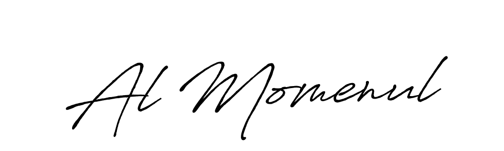 Similarly Antro_Vectra_Bolder is the best handwritten signature design. Signature creator online .You can use it as an online autograph creator for name Al Momenul. Al Momenul signature style 7 images and pictures png