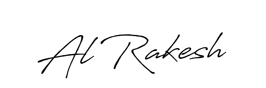 How to make Al Rakesh name signature. Use Antro_Vectra_Bolder style for creating short signs online. This is the latest handwritten sign. Al Rakesh signature style 7 images and pictures png