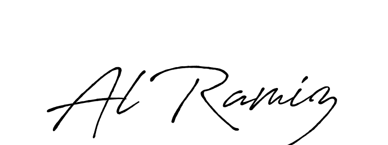 How to make Al Ramiz name signature. Use Antro_Vectra_Bolder style for creating short signs online. This is the latest handwritten sign. Al Ramiz signature style 7 images and pictures png