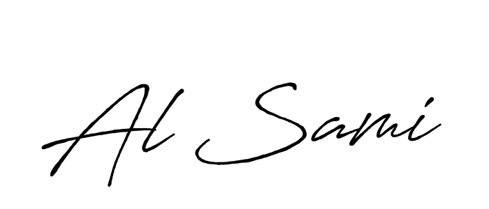 Also You can easily find your signature by using the search form. We will create Al Sami name handwritten signature images for you free of cost using Antro_Vectra_Bolder sign style. Al Sami signature style 7 images and pictures png