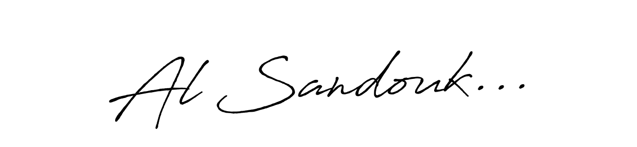 How to make Al Sandouk... name signature. Use Antro_Vectra_Bolder style for creating short signs online. This is the latest handwritten sign. Al Sandouk... signature style 7 images and pictures png