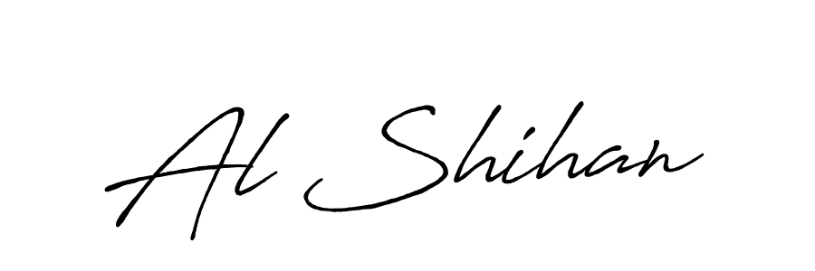 The best way (Antro_Vectra_Bolder) to make a short signature is to pick only two or three words in your name. The name Al Shihan include a total of six letters. For converting this name. Al Shihan signature style 7 images and pictures png