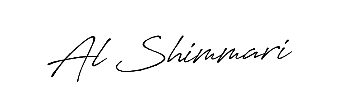 How to make Al Shimmari name signature. Use Antro_Vectra_Bolder style for creating short signs online. This is the latest handwritten sign. Al Shimmari signature style 7 images and pictures png