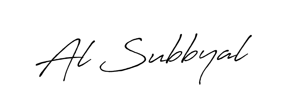 Use a signature maker to create a handwritten signature online. With this signature software, you can design (Antro_Vectra_Bolder) your own signature for name Al Subbyal. Al Subbyal signature style 7 images and pictures png