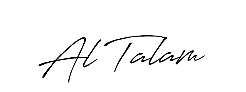 You should practise on your own different ways (Antro_Vectra_Bolder) to write your name (Al Talam) in signature. don't let someone else do it for you. Al Talam signature style 7 images and pictures png