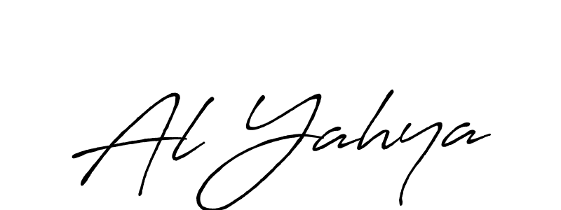 Make a beautiful signature design for name Al Yahya. With this signature (Antro_Vectra_Bolder) style, you can create a handwritten signature for free. Al Yahya signature style 7 images and pictures png