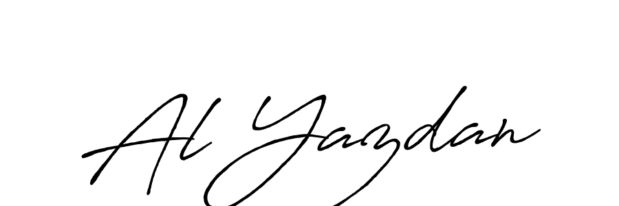 Use a signature maker to create a handwritten signature online. With this signature software, you can design (Antro_Vectra_Bolder) your own signature for name Al Yazdan. Al Yazdan signature style 7 images and pictures png
