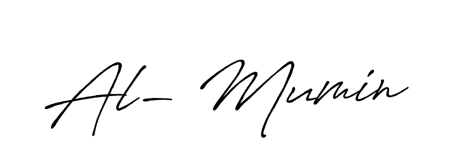 Design your own signature with our free online signature maker. With this signature software, you can create a handwritten (Antro_Vectra_Bolder) signature for name Al- Mumin. Al- Mumin signature style 7 images and pictures png