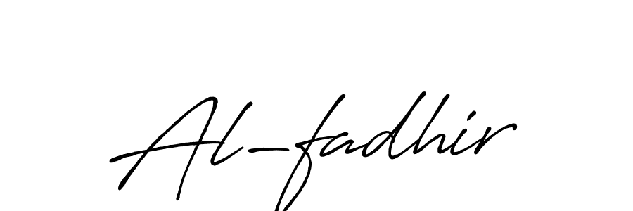 Make a beautiful signature design for name Al-fadhir. With this signature (Antro_Vectra_Bolder) style, you can create a handwritten signature for free. Al-fadhir signature style 7 images and pictures png