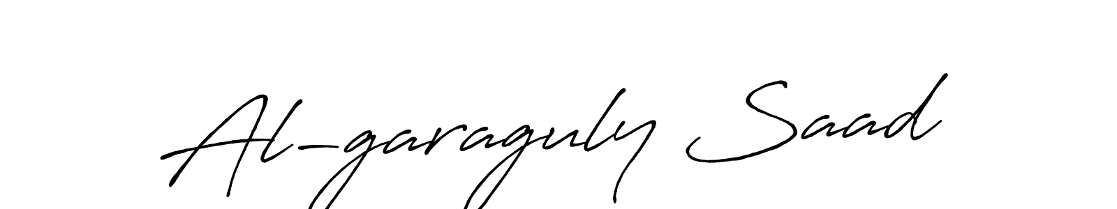 Create a beautiful signature design for name Al-garaguly Saad. With this signature (Antro_Vectra_Bolder) fonts, you can make a handwritten signature for free. Al-garaguly Saad signature style 7 images and pictures png