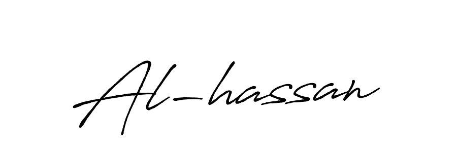 Create a beautiful signature design for name Al-hassan. With this signature (Antro_Vectra_Bolder) fonts, you can make a handwritten signature for free. Al-hassan signature style 7 images and pictures png