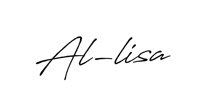 Use a signature maker to create a handwritten signature online. With this signature software, you can design (Antro_Vectra_Bolder) your own signature for name Al-lisa. Al-lisa signature style 7 images and pictures png