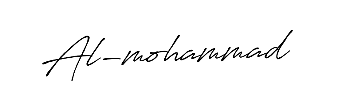 Make a beautiful signature design for name Al-mohammad. With this signature (Antro_Vectra_Bolder) style, you can create a handwritten signature for free. Al-mohammad signature style 7 images and pictures png