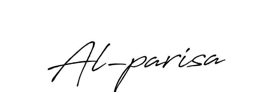Use a signature maker to create a handwritten signature online. With this signature software, you can design (Antro_Vectra_Bolder) your own signature for name Al-parisa. Al-parisa signature style 7 images and pictures png