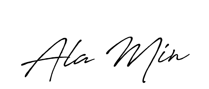 The best way (Antro_Vectra_Bolder) to make a short signature is to pick only two or three words in your name. The name Ala Min include a total of six letters. For converting this name. Ala Min signature style 7 images and pictures png