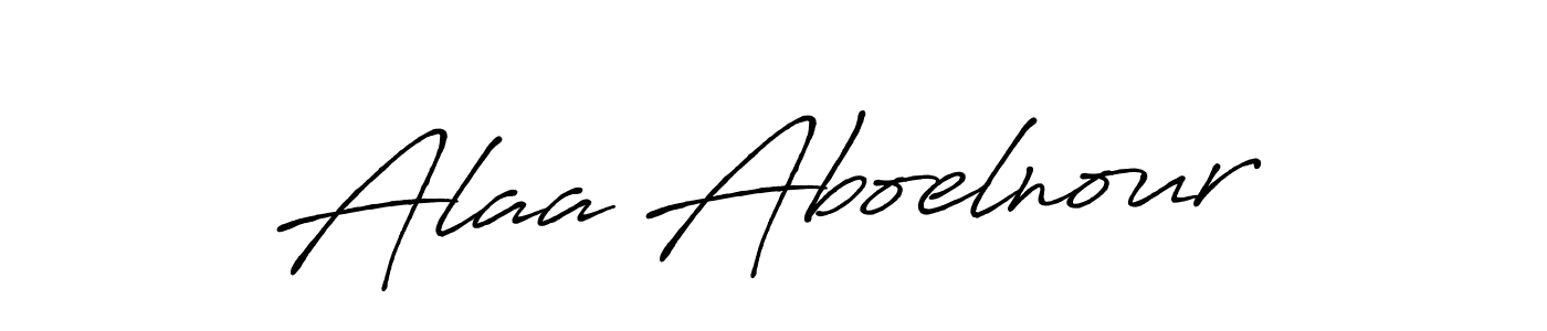 Similarly Antro_Vectra_Bolder is the best handwritten signature design. Signature creator online .You can use it as an online autograph creator for name Alaa Aboelnour. Alaa Aboelnour signature style 7 images and pictures png