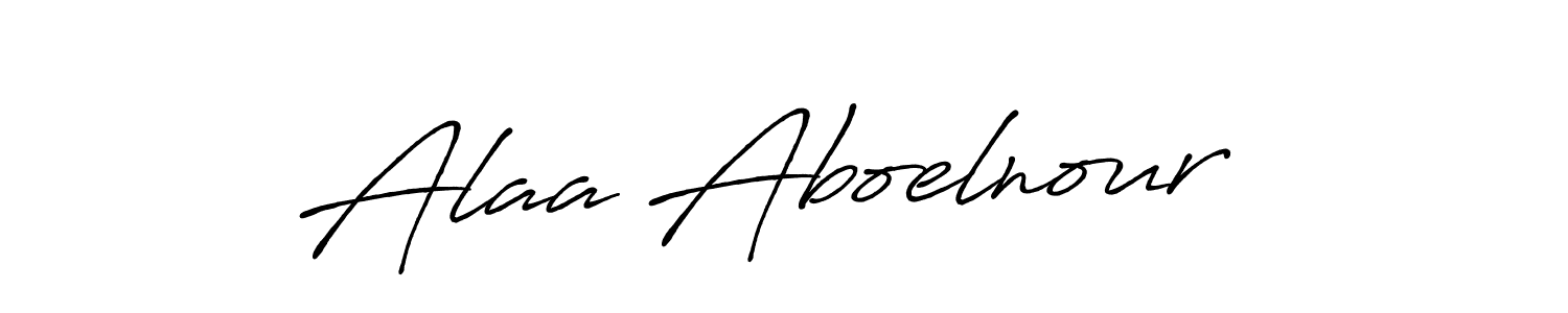 Also You can easily find your signature by using the search form. We will create Alaa Aboelnour  name handwritten signature images for you free of cost using Antro_Vectra_Bolder sign style. Alaa Aboelnour  signature style 7 images and pictures png