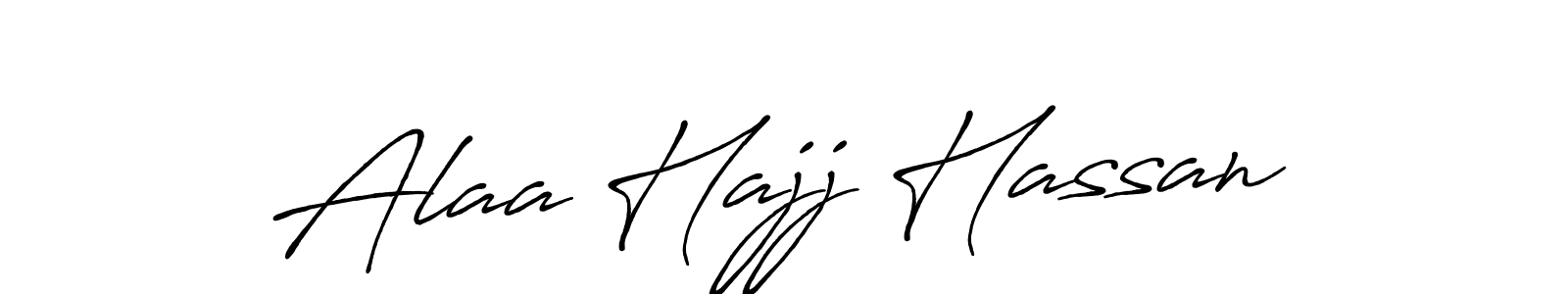 This is the best signature style for the Alaa Hajj Hassan name. Also you like these signature font (Antro_Vectra_Bolder). Mix name signature. Alaa Hajj Hassan signature style 7 images and pictures png